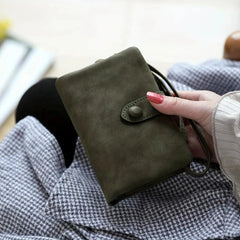 Tri-fold Short Women Wallets with Coin Zipper Pocket Minimalist