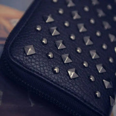 Famous Brand Luxury Pop Punk Rivets Long Women Vintage