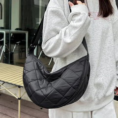 Waist Half Moon Belt Bag Solid Color Crossbody Bag Large Capacity