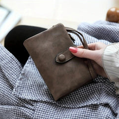 Tri-fold Short Women Wallets with Coin Zipper Pocket Minimalist
