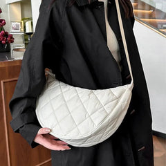 Waist Half Moon Belt Bag Solid Color Crossbody Bag Large Capacity