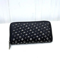 Famous Brand Luxury Pop Punk Rivets Long Women Vintage