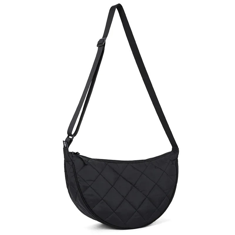 Waist Half Moon Belt Bag Solid Color Crossbody Bag Large Capacity