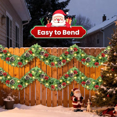 Christmas Tree Garland with 9ft Lights