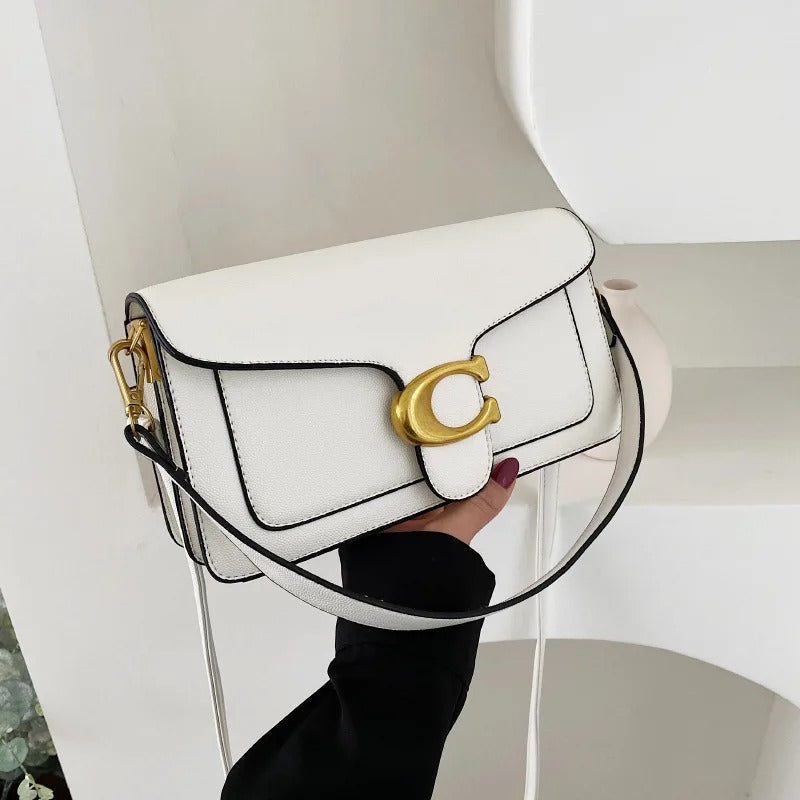 Fashionable underarm shoulder bag with two shoulder straps